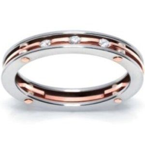 BARAKA Men's AN213371ROAC160015 Diamonds Collection Rose Gold Ring
